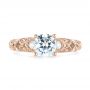 18k Rose Gold 18k Rose Gold Diamond Engagement Ring - Top View -  103901 - Thumbnail