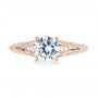 14k Rose Gold 14k Rose Gold Diamond Engagement Ring - Top View -  103902 - Thumbnail
