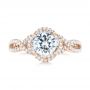 14k Rose Gold 14k Rose Gold Diamond Engagement Ring - Top View -  103903 - Thumbnail