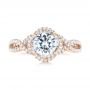 18k Rose Gold 18k Rose Gold Diamond Engagement Ring - Top View -  103903 - Thumbnail