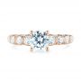 18k Rose Gold 18k Rose Gold Diamond Engagement Ring - Top View -  103905 - Thumbnail