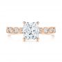 18k Rose Gold 18k Rose Gold Diamond Engagement Ring - Top View -  106438 - Thumbnail