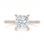 18k Rose Gold 18k Rose Gold Diamond Engagement Ring - Top View -  106439 - Thumbnail