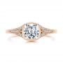 18k Rose Gold 18k Rose Gold Diamond Engagement Ring - Top View -  106592 - Thumbnail