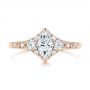18k Rose Gold 18k Rose Gold Diamond Engagement Ring - Top View -  106659 - Thumbnail