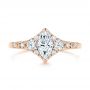 18k Rose Gold 18k Rose Gold Diamond Engagement Ring - Top View -  106659 - Thumbnail