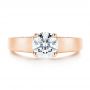 14k Rose Gold 14k Rose Gold Diamond Engagement Ring - Top View -  106664 - Thumbnail