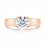 14k Rose Gold 14k Rose Gold Diamond Engagement Ring - Top View -  106664 - Thumbnail