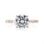 18k Rose Gold 18k Rose Gold Diamond Engagement Ring - Top View -  106861 - Thumbnail