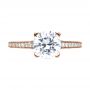 14k Rose Gold 14k Rose Gold Diamond Engagement Ring - Top View -  196 - Thumbnail