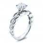 18k White Gold Diamond Engagement Ring - Vanna K - Three-Quarter View -  1460 - Thumbnail