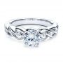 18k White Gold Diamond Engagement Ring - Vanna K - Flat View -  1460 - Thumbnail