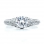  18K Gold Diamond Engagement Ring - Vanna K - Top View -  100672 - Thumbnail