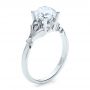 14k White Gold 14k White Gold Diamond Engagement Ring - Three-Quarter View -  100100 - Thumbnail