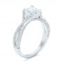 18k White Gold Diamond Engagement Ring - Three-Quarter View -  100365 - Thumbnail