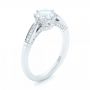 18k White Gold Diamond Engagement Ring - Three-Quarter View -  102672 - Thumbnail