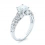 18k White Gold Diamond Engagement Ring - Three-Quarter View -  103063 - Thumbnail