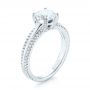 14k White Gold 14k White Gold Diamond Engagement Ring - Three-Quarter View -  103078 - Thumbnail