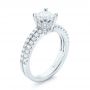 18k White Gold Diamond Engagement Ring - Three-Quarter View -  103085 - Thumbnail