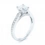 18k White Gold Diamond Engagement Ring - Three-Quarter View -  103086 - Thumbnail