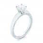 18k White Gold Diamond Engagement Ring - Three-Quarter View -  103087 - Thumbnail