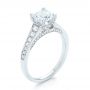 18k White Gold 18k White Gold Diamond Engagement Ring - Three-Quarter View -  103088 - Thumbnail