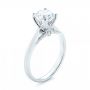 18k White Gold Diamond Engagement Ring - Three-Quarter View -  103102 - Thumbnail