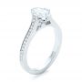 14k White Gold 14k White Gold Diamond Engagement Ring - Three-Quarter View -  103266 - Thumbnail