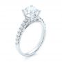 18k White Gold Diamond Engagement Ring - Three-Quarter View -  103682 - Thumbnail