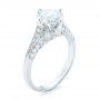 18k White Gold Diamond Engagement Ring - Three-Quarter View -  103686 - Thumbnail