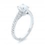 18k White Gold Diamond Engagement Ring - Three-Quarter View -  103713 - Thumbnail