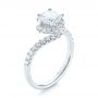 18k White Gold Diamond Engagement Ring - Three-Quarter View -  103833 - Thumbnail