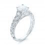 18k White Gold Diamond Engagement Ring - Three-Quarter View -  103901 - Thumbnail