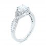 18k White Gold Diamond Engagement Ring - Three-Quarter View -  103903 - Thumbnail