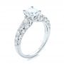 18k White Gold Diamond Engagement Ring - Three-Quarter View -  103905 - Thumbnail