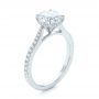 18k White Gold Diamond Engagement Ring - Three-Quarter View -  104177 - Thumbnail