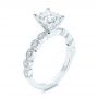 14k White Gold 14k White Gold Diamond Engagement Ring - Three-Quarter View -  106438 - Thumbnail