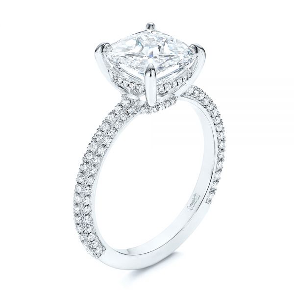  Platinum Platinum Diamond Engagement Ring - Three-Quarter View -  106439