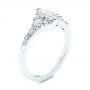 14k White Gold 14k White Gold Diamond Engagement Ring - Three-Quarter View -  106659 - Thumbnail