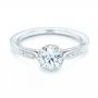 18k White Gold Diamond Engagement Ring - Flat View -  102672 - Thumbnail