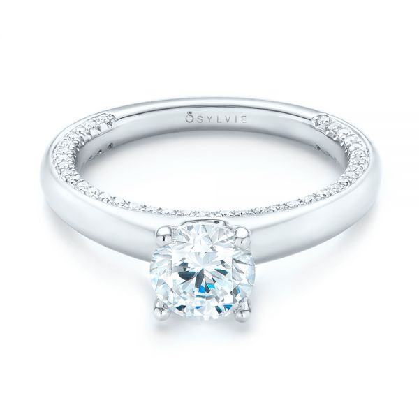  Platinum Platinum Diamond Engagement Ring - Flat View -  103087