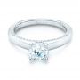 18k White Gold Diamond Engagement Ring - Flat View -  103087 - Thumbnail
