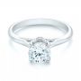 18k White Gold Diamond Engagement Ring - Flat View -  103102 - Thumbnail