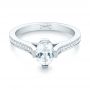 18k White Gold Diamond Engagement Ring - Flat View -  103266 - Thumbnail