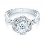 18k White Gold Diamond Engagement Ring - Flat View -  103678 - Thumbnail