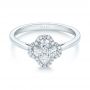 18k White Gold Diamond Engagement Ring - Flat View -  103683 - Thumbnail