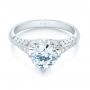 18k White Gold Diamond Engagement Ring - Flat View -  103686 - Thumbnail