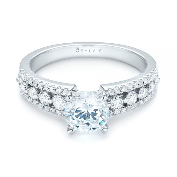  Platinum Platinum Diamond Engagement Ring - Flat View -  103834