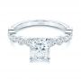 14k White Gold 14k White Gold Diamond Engagement Ring - Flat View -  106438 - Thumbnail
