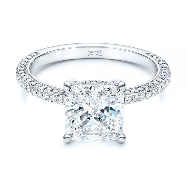 Platinum Platinum Diamond Engagement Ring - Flat View - 106439